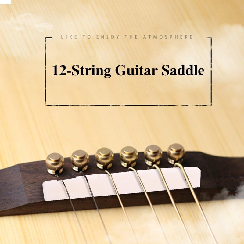 comfrt Bridge Saddle Upper Nut, Bone Replacement Nut for 12 String Folk and Classical Guitar Nut For Oud Made Out Of Bone - Image 4