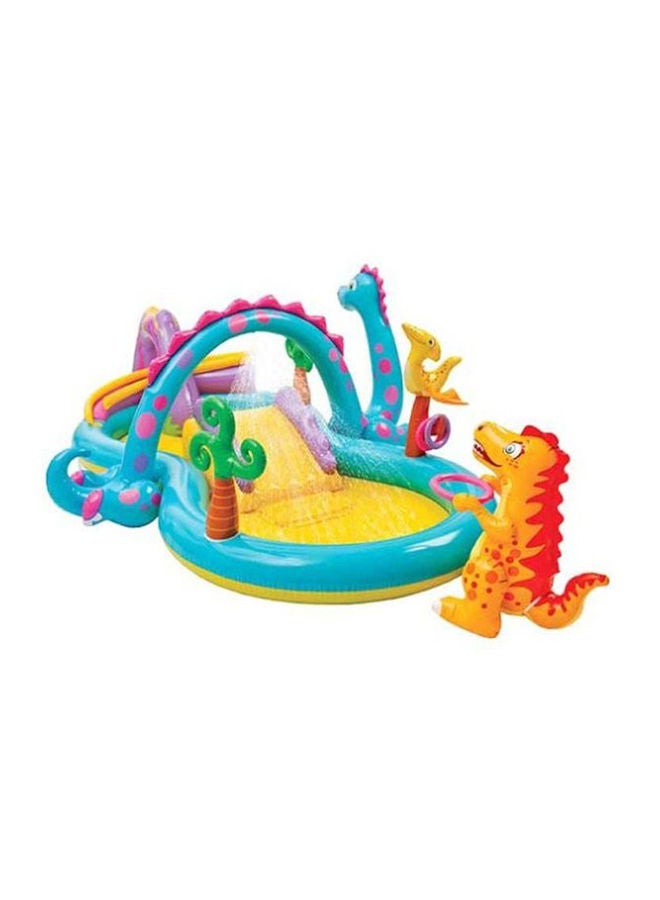 INTEX Unique Design Dinosaur Water Slide Play Center Inflatable Swimming Pool 3.02x2.29x1.12meter - Image 1