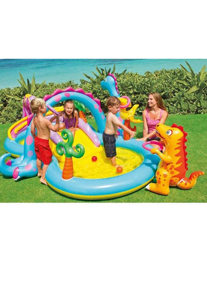 INTEX Unique Design Dinosaur Water Slide Play Center Inflatable Swimming Pool 3.02x2.29x1.12meter - Image 3