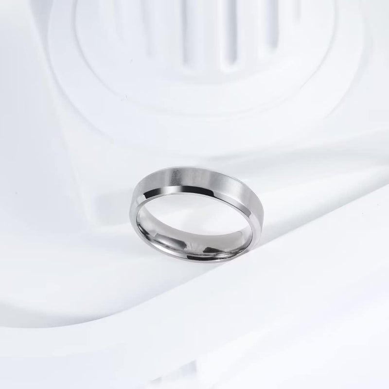King Will Titanium Wedding Band for Men Women- 3-10mm Width Black/Sliver/Gold High Purity Titanium Promise Wedding Ring Comfort Fit for Daily Wear Size 6-14 - Image 2