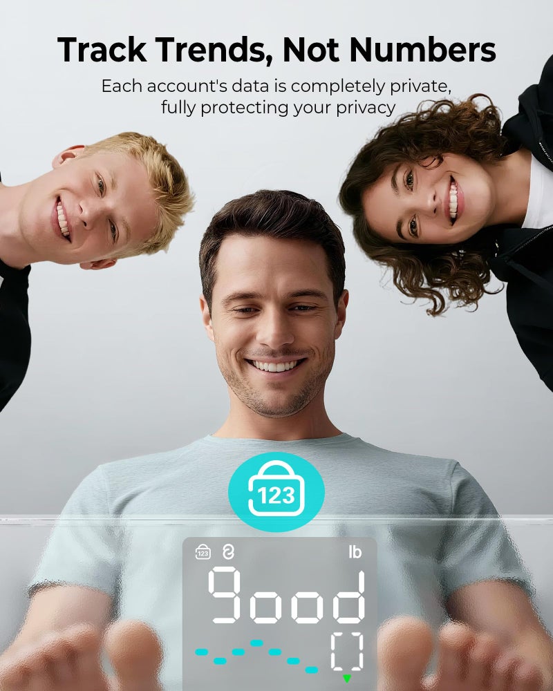 Ovutek Smart Body Fat Scale, High Accurate Digital Bathroom Scale with 14 Body Composition Metrics Including BMI, Muscle Mass, Most Accurate to 0.05lb with Fitness App, White - Image 3