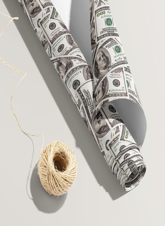 Vnaaem Funny Wrapping Paper for Men Women Adults - 6 Pcs Dollar Bills Design Money Gift Wrap for Birthday Party Holiday Christmas Anniversary - Image 5
