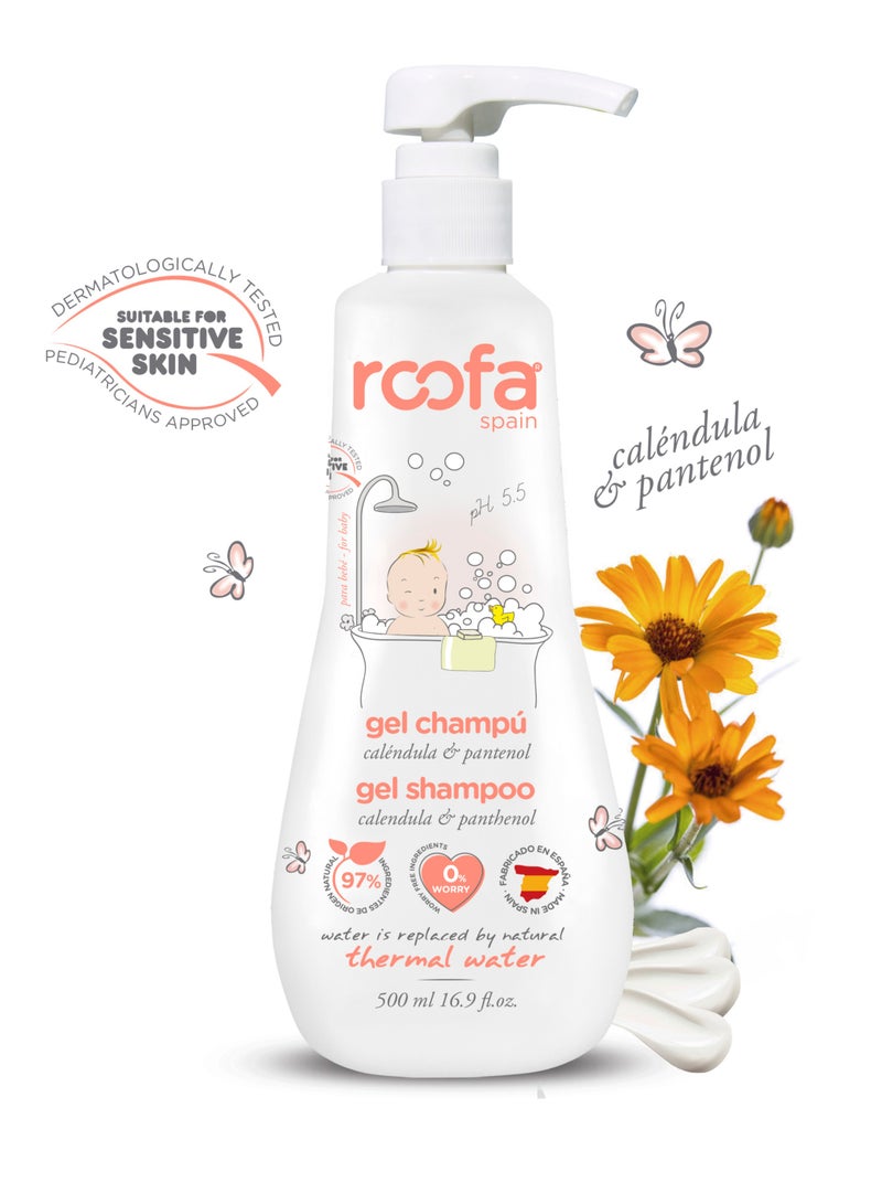 Roofa Spain Baby Gel Shampoo with Calendula & Panthenol 500ml  - Image 1