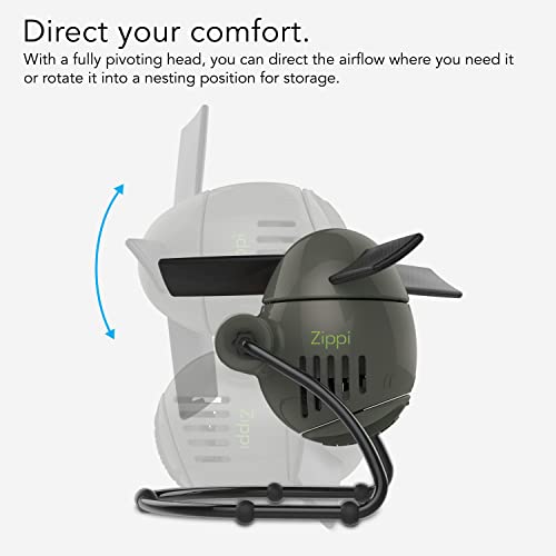 Vornado Zippi Small Personal Fan, Foldable Cooling for Desk, 2 Speed Settings, Soft Nylon Blades, Directable Airflow, Perfect Fan for Office and Bedroom, Multiple Color Options, Graphite Gray - Image 4