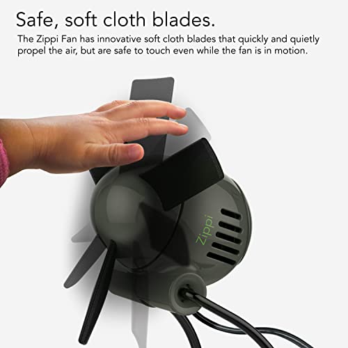 Vornado Zippi Small Personal Fan, Foldable Cooling for Desk, 2 Speed Settings, Soft Nylon Blades, Directable Airflow, Perfect Fan for Office and Bedroom, Multiple Color Options, Graphite Gray - Image 3