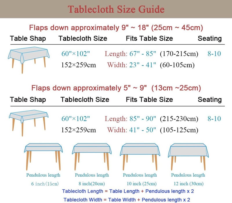 YEESSION Floral Print Rectangle Tablecloth 60 x 102 Inch Stain Resistant and Waterproof Wine Table Cover for Kitchen Dining Indoor Outdoor Buffet Tabletop Decoration (Beige) - Image 4