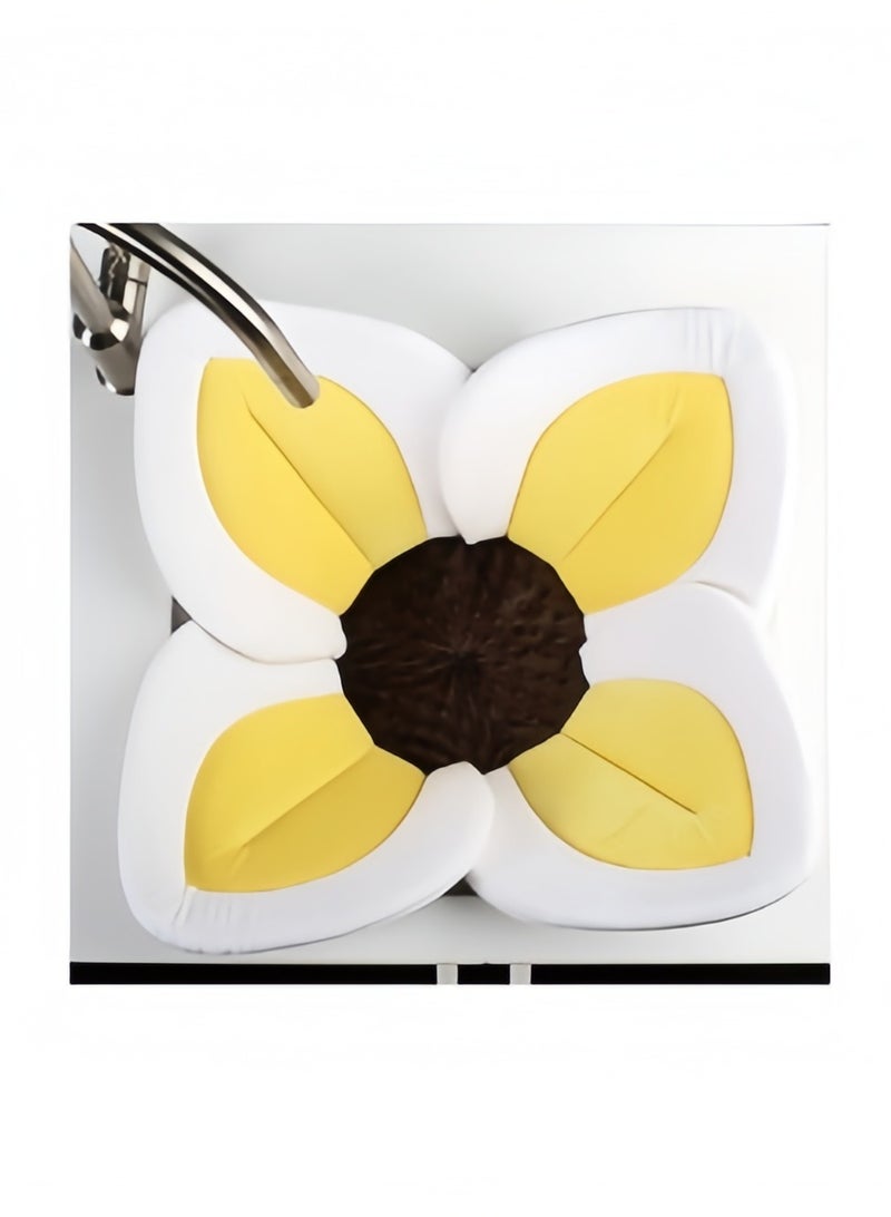 شور حوض استحمام مريح لمقعد استحمام الطفل على شكل زهرة (4 بتلات) - مثالي للأطفال من 0 إلى 6 أشهر - يناسب جميع الأحواض - Image 2