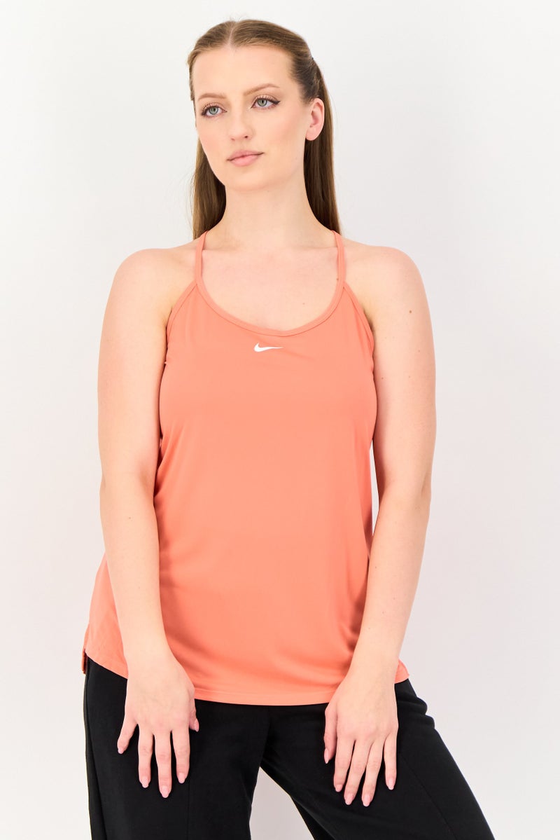 Nike Women Sportswear Fit Sleeveless Training Top, Coral - Image 1