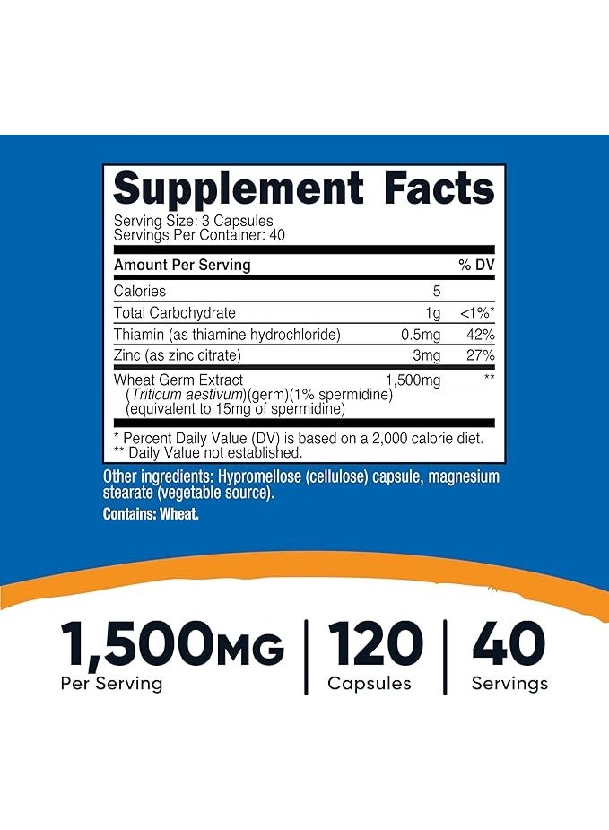 Nutricost, Spermidine Wheat Germ, 120 Capsules - Image 4