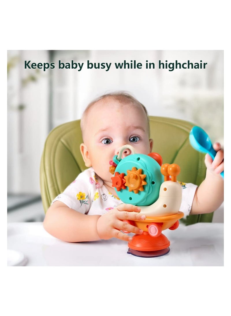 SYOSI High Chair Toys with Suction Cups Snail Toys Snail Windmill Spinner Baby Toys Montessori Toys Infant Girl Development Toys Boy Sensory Birthday  - Image 3