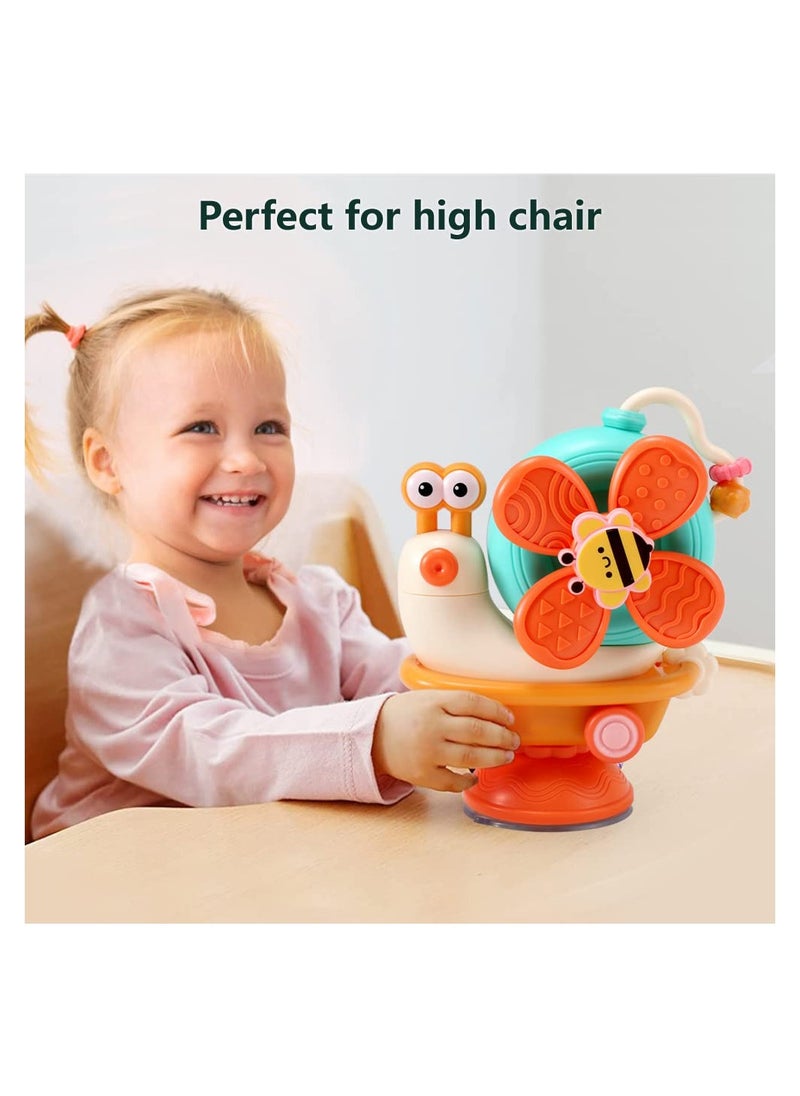 SYOSI High Chair Toys with Suction Cups Snail Toys Snail Windmill Spinner Baby Toys Montessori Toys Infant Girl Development Toys Boy Sensory Birthday  - Image 2