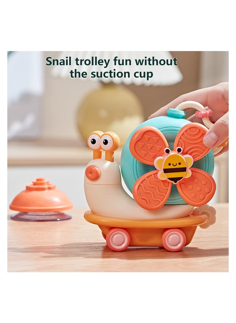 SYOSI High Chair Toys with Suction Cups Snail Toys Snail Windmill Spinner Baby Toys Montessori Toys Infant Girl Development Toys Boy Sensory Birthday  - Image 5