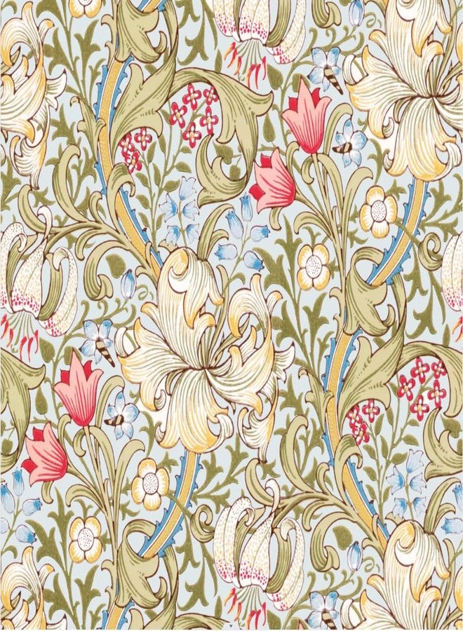 Quera 50 Pack William Morris Cocktail Napkins Golden Lily White Paper Napkins Beverage Napkins Disposable Paper Party Napkin Pack Decoration 5 "X 5" - Image 1