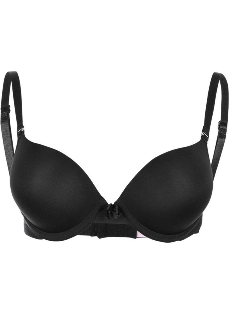 Magic Form 2687 Women's Black Plain Fabric Support Padded Push-Up Bra  - Image 3