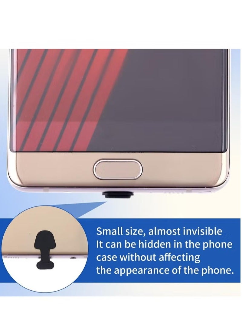 جيو حزام أقفال غبار نوع C الراتنجي السوداء لحماية محولات USB-C للكمبيوتر المحمول والأجهزة الذكية، استخدام يومي منزل ومكتب. - Image 4