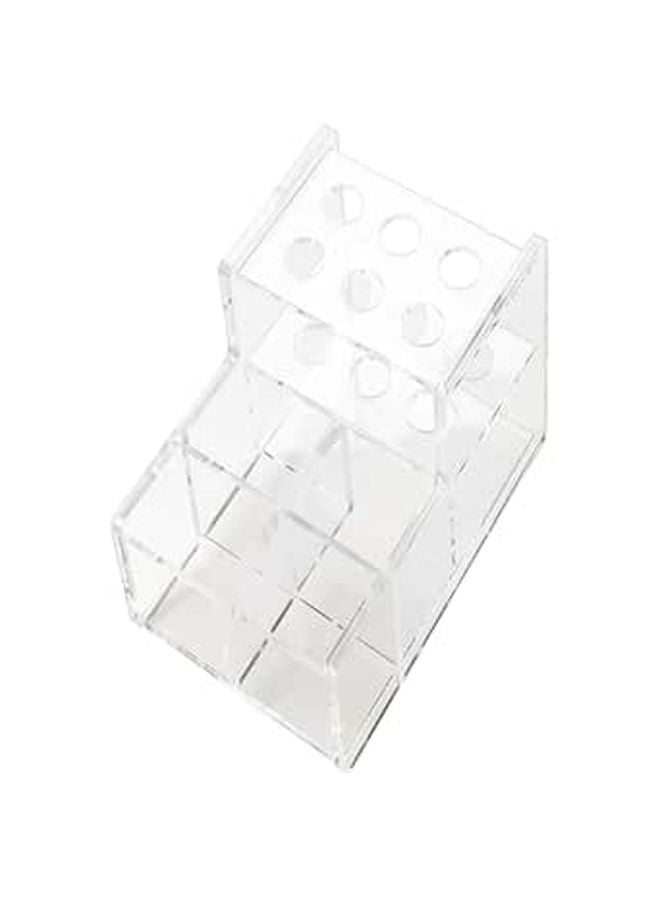 Acrylic Dental Tool Organizer with 12 Test Tube Holes Transparent Storage Box - Image 1