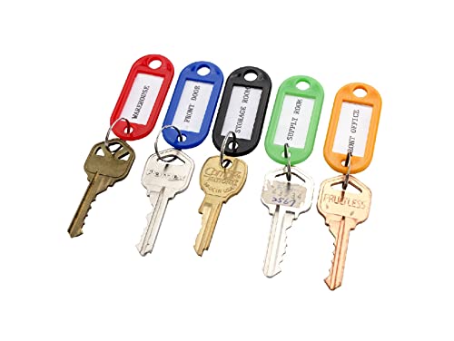 Barska MultiPurpose Key Tags with WriteOn Labels Ring Holders 100 Colored Tags - Image 3