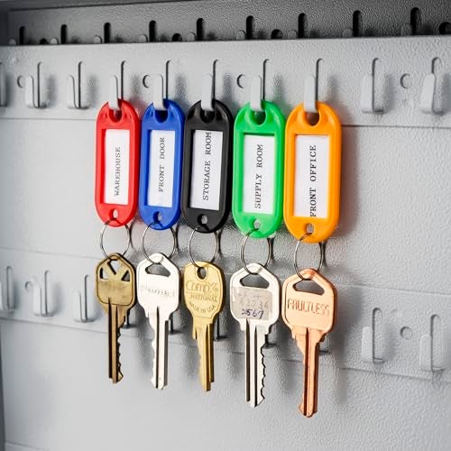 Barska MultiPurpose Key Tags with WriteOn Labels Ring Holders 100 Colored Tags - Image 1