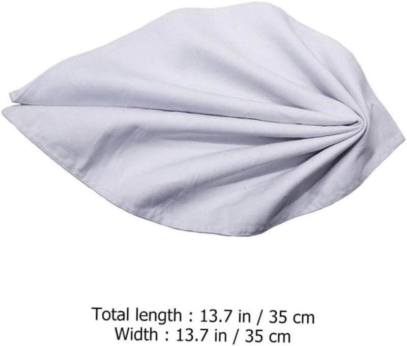 White Cotton Cloth Napkins 4 Pack Thick Washable for Dining Weddings Restaurants - Image 3