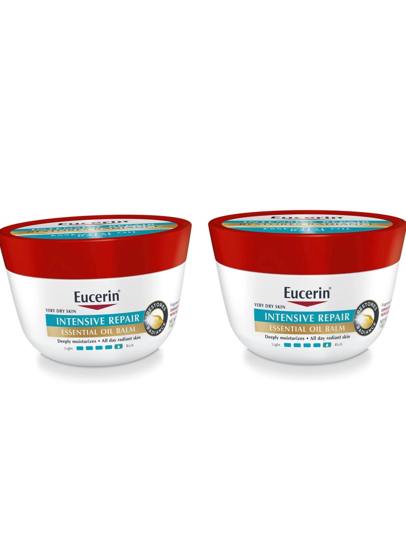 Eucerin Intensive Repair Essential Oil Balm, Body Balm for Very Dry Skin with Skin Essential Oils Shea Butter and Sunflower Oil, 7 Oz (2 pieces)  - Image 1