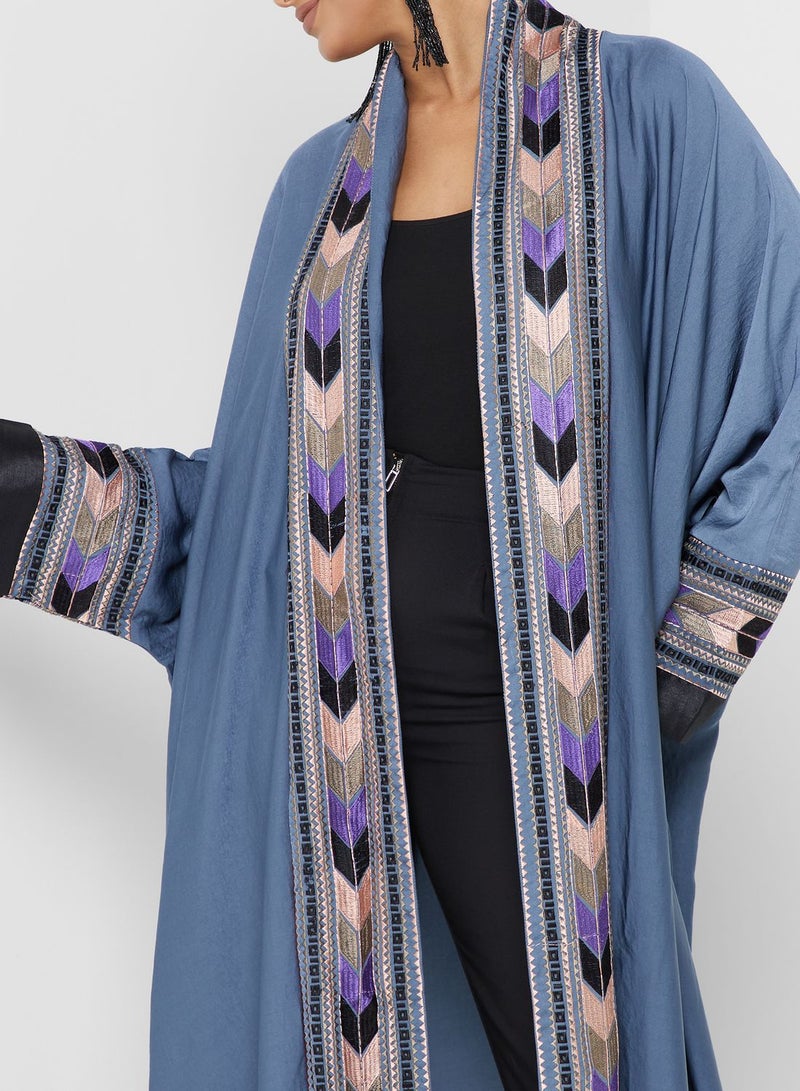 Tiered Embroidered Abaya