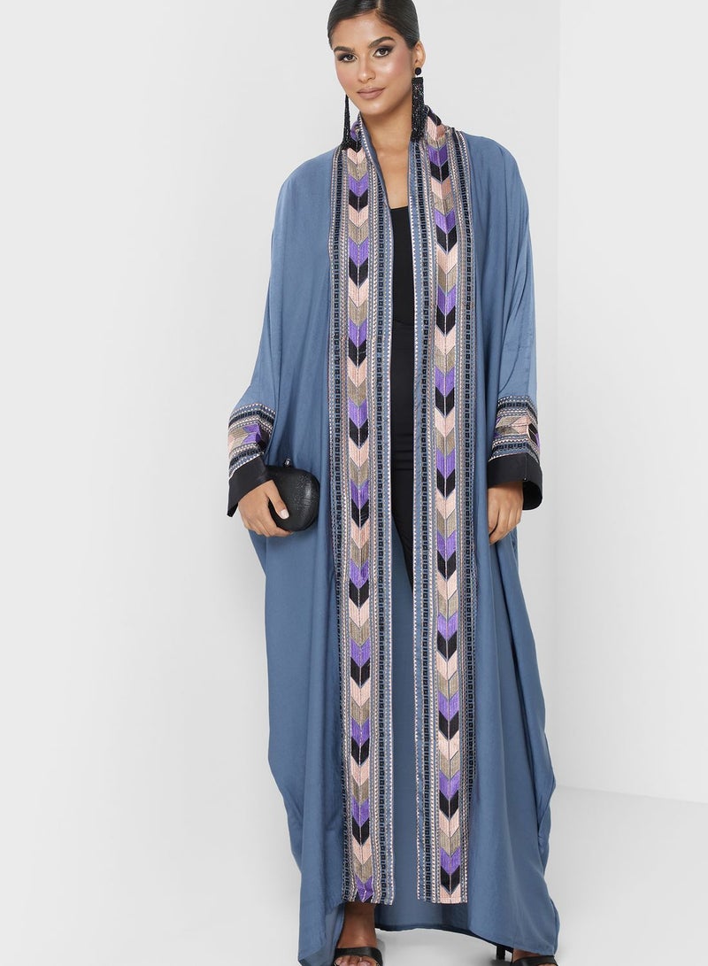 Tiered Embroidered Abaya