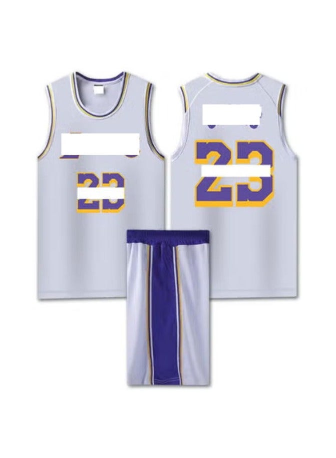 Nariele طقم قميص كرة السلة لفريق ليكرز للبالغين والأطفال