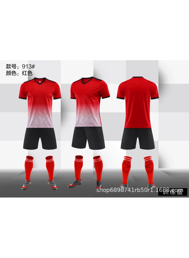 -red Short Sleeve Football Jersey - Image 1