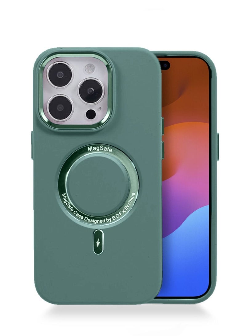 Techie Premium Electroplated MagSafe Silicone Case Cover for Apple iPhone 15 Pro Max - Ultimate Shock Absorption, Secure Grip, and Anti-Slip Design - Image 1