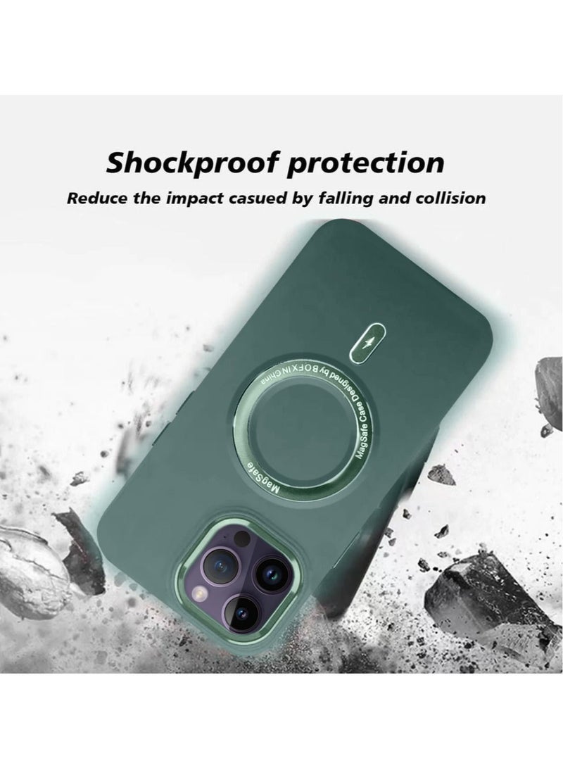 Techie Premium Electroplated MagSafe Silicone Case Cover for Apple iPhone 15 Pro Max - Ultimate Shock Absorption, Secure Grip, and Anti-Slip Design - Image 3