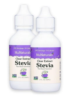 NuNaturals Clear Extract Nustevia, Plant-Based Sweetener, 2 Oz, 2 Pack, Plastic  - Image 1