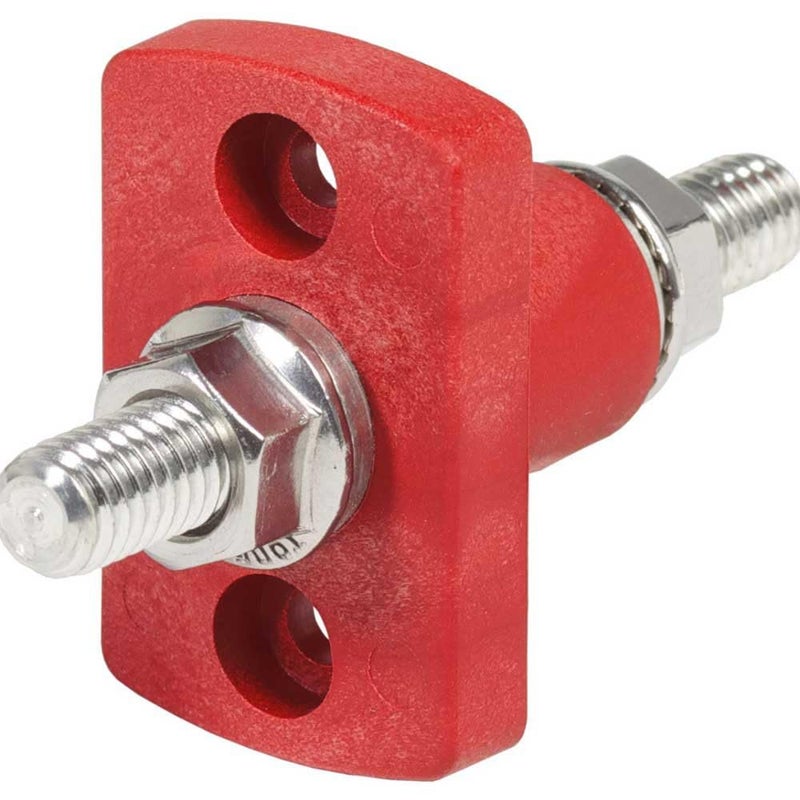 Blue Sea Systems 2204 TERM FEED THROUGH STUD 3/8" RED