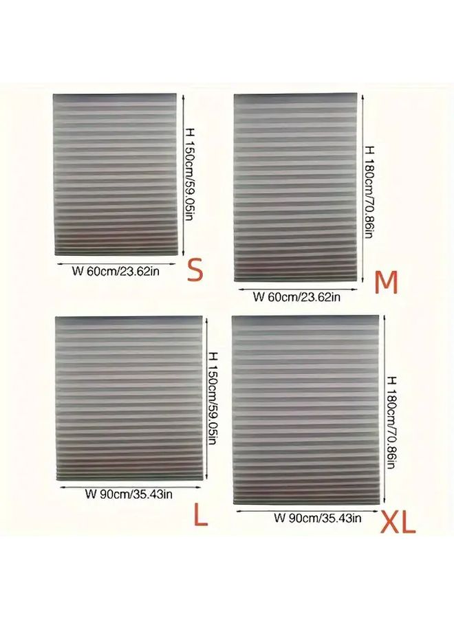 One Piece Cordless Blackout Curtain Gray 23.62x59.06 Inch Portable Temporary - Image 3