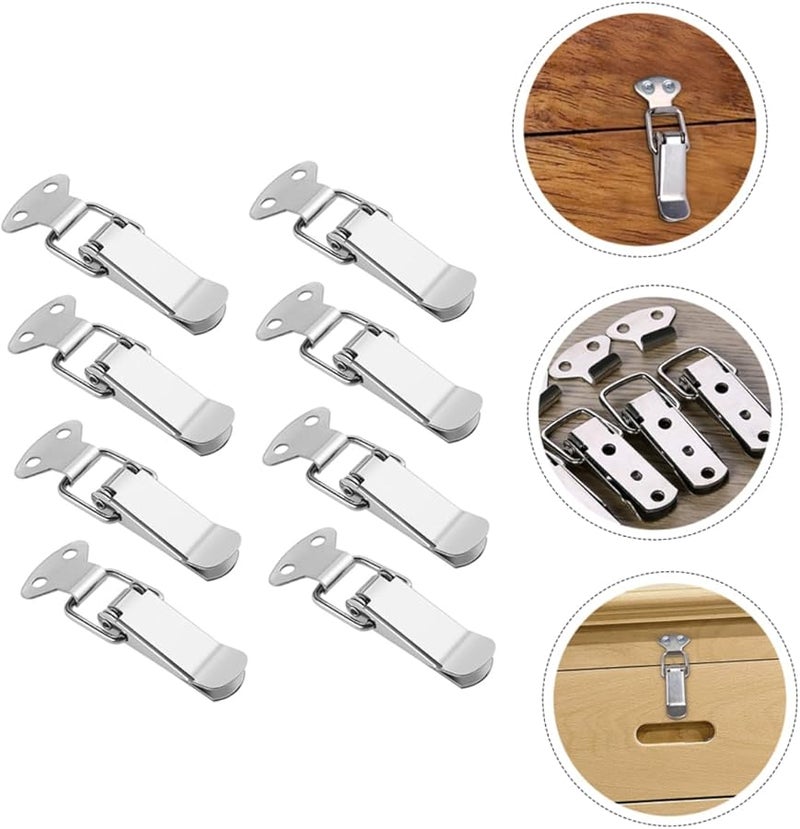 8 قطعة من مشبك الفولاذ المقاوم للصدأ للأدوات والخزائن والخزائن الخشبية سهلة التركيب - Image 5