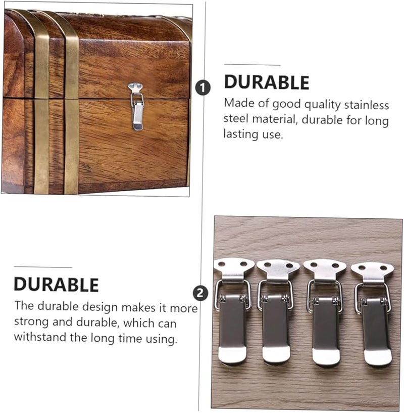 8 قطعة من مشبك الفولاذ المقاوم للصدأ للأدوات والخزائن والخزائن الخشبية سهلة التركيب - Image 3