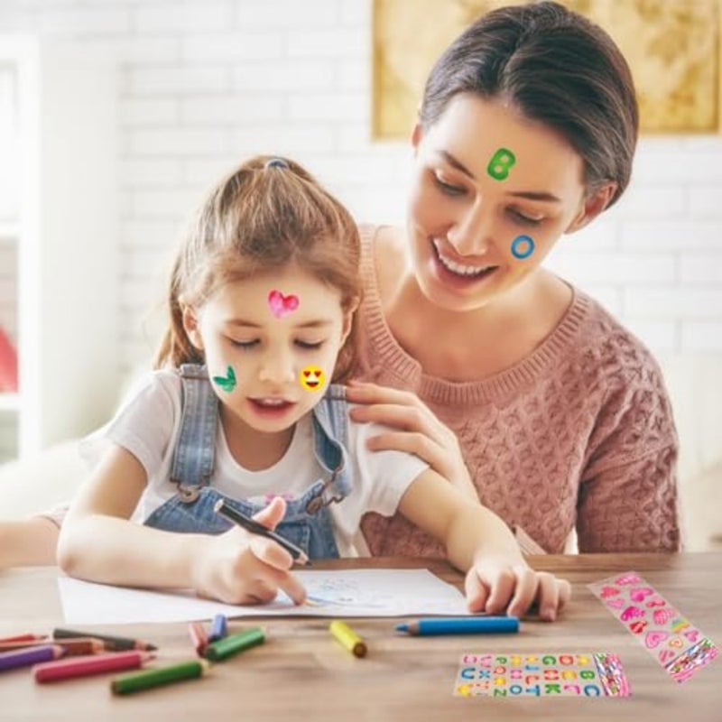 50 ورقة ملصقات منتفخة لـ 1000+ ملصقات ثلاثية الأبعاد لحشو حقائب الحفلات للحفلات وهدايا سجل القصاصات بما في ذلك حروف الحيوانات والأسماك والديناصورات وأرقام الفواكه والشاحنات والطائرة - Image 4