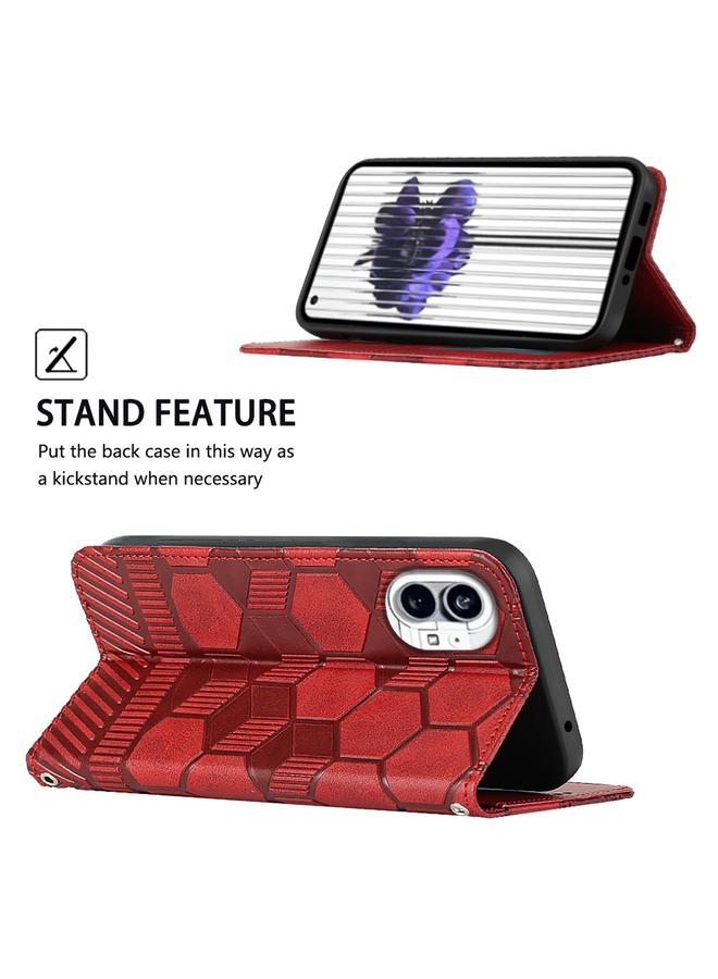 اس-توب جراب هاتف Case For Nothing Phone 1 بتصميم كرة قدم من الجلد المغناطيسي القابل للطي - Image 5