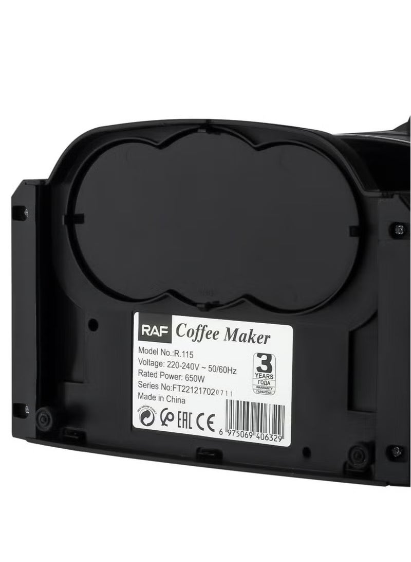 آر إيه أف ماكينة قهوة صغيرة شبه أوتوماتيكية منزلية ماكينة قهوة أمريكية بتنقيط مزدوج الكأس وعاء موكا أوتوماتيكي - Image 5