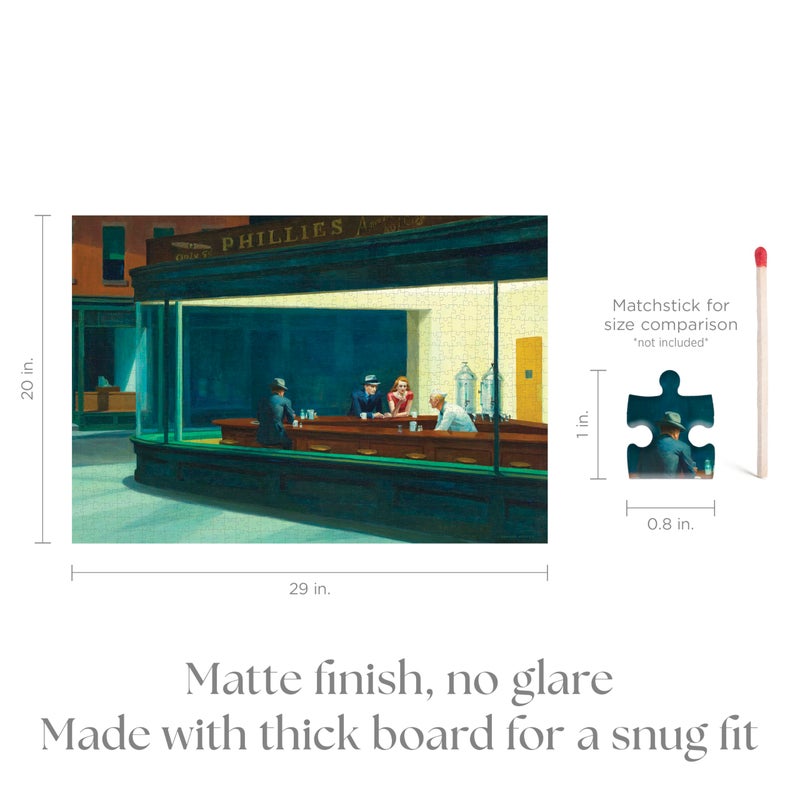 Pomegranate 1000 قطعة من لغز إدوارد هوبر - نايتهوكس - Image 3