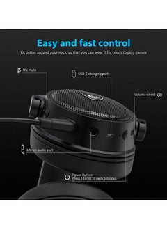NUBWO NUBWO G07 Wireless Gaming Headset With Noise Cancelling Mic For  Wireless 2.4G BT. USB Gaming Headset With 3D Surround Sound Soft Memory Earmuffs  - Image 3