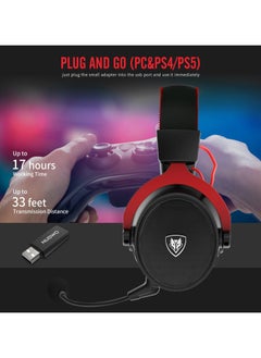 NUBWO NUBWO G07 Wireless Gaming Headset With Noise Cancelling Mic For  Wireless 2.4G BT. USB Gaming Headset With 3D Surround Sound Soft Memory Earmuffs  - Image 2