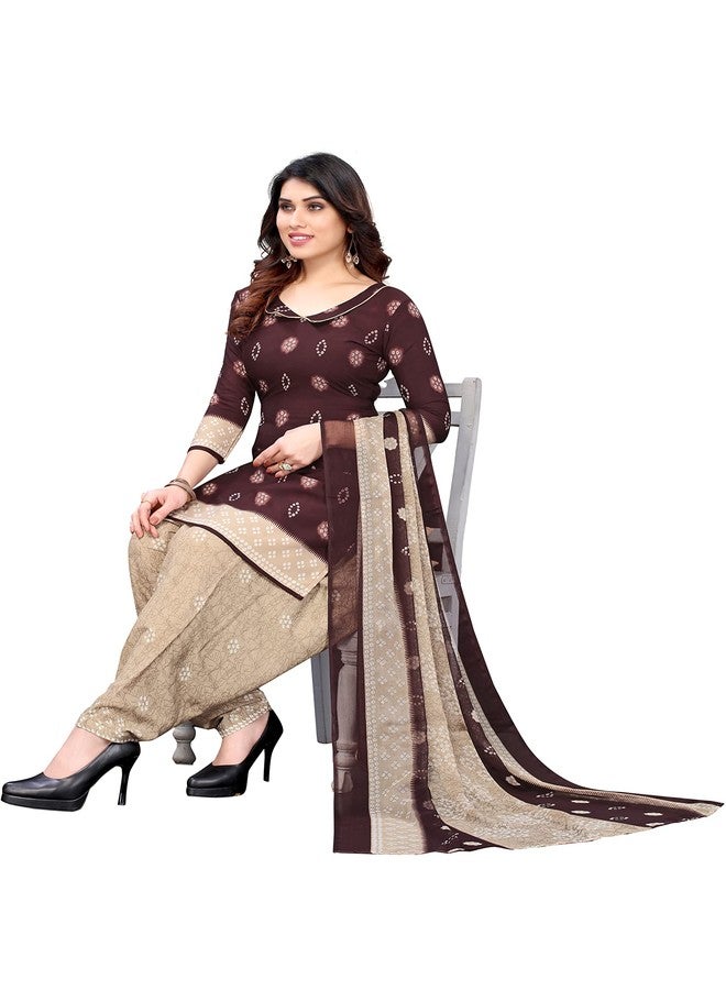 Yashika Women's French Crepe Printed Unstiched Dress Material(SHILPA MAROON) - Image 3