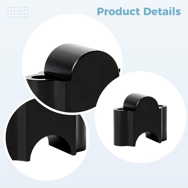 Handlebar Risers with Washers and Bolts, CNC Aluminum Motorcycle Handle Bar Risers for Off-Road and Street Bikes, Easy Installation, Black Design Offers Precise Fit and Enhanced Control - Image 2