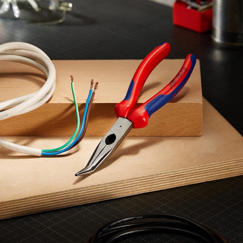 KNIPEX 26 22 200 Snipe Nose Side-Cutting Pliers with Multi-Component Handle - 200mm - Image 2
