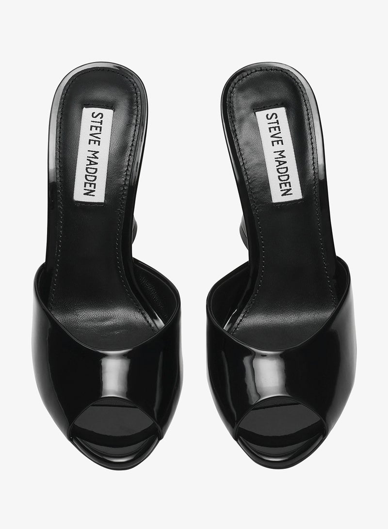 STEVE MADDEN PRESECCO Glossy Peep Toe Heeled Sandals - Image 4