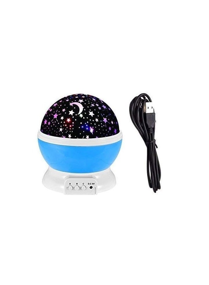 Romantic Sky Star Master Night Light Projector Children Kids Baby Sleep Lighting USB Lamp LED Projection, Best Gift for Love, Birthday, Christmas, Disco Lamp, Moon Light Lamp, Desco Ball Light, 360 Degree Night Light with Colorful Moon and Stars, USB Cable for Nursery Room, Rotating 360 Degree Moon Night Light Lamp Projector with Colors and USB Cable, Moon Lamp (Pack of 1 Multicolor) - Image 4