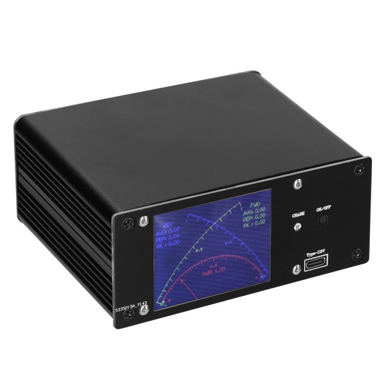 Full Touchscreen Shortwave Power Meter Portable Standing-waves Meter with Over Voltage Standing Waves Ratio Alarm Support AVG Time Adjustment Function - Image 2
