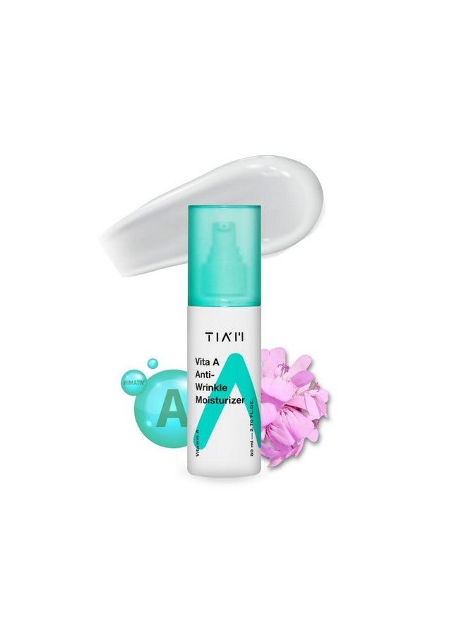 TIA'M TIAM Vita A Anti-Wrinkle Moisturizer 80ml, 1.1% Retinyl Palmitate & 1% Fish Collagen, Korean Anti-Aging Face Cream for Fine Lines, Wrinkles & Firmness - Image 1