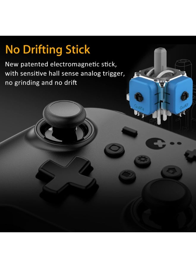 Gulikit KingKong 2 No Stick Drift Wireless Controller for Switch, Bluetooth Controller with Hall Effect Sensing Joystick, No Deadzone, APG Recording - Image 2
