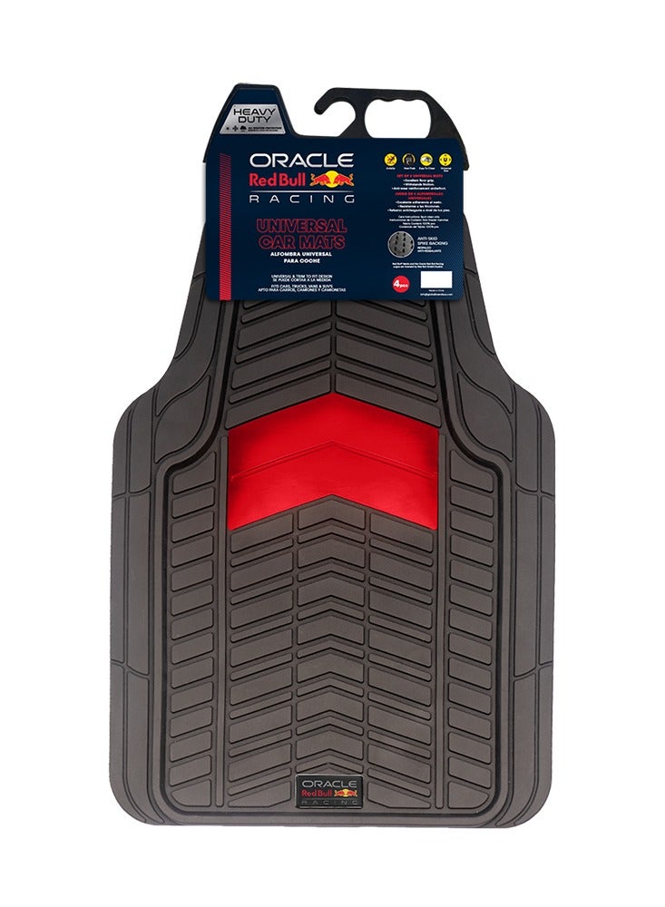 Red Bull مجموعة حصائر سيارات ريد بُل ريسينغ أوراكل العالمية - 3 قطع - أسود/أحمر - Image 1